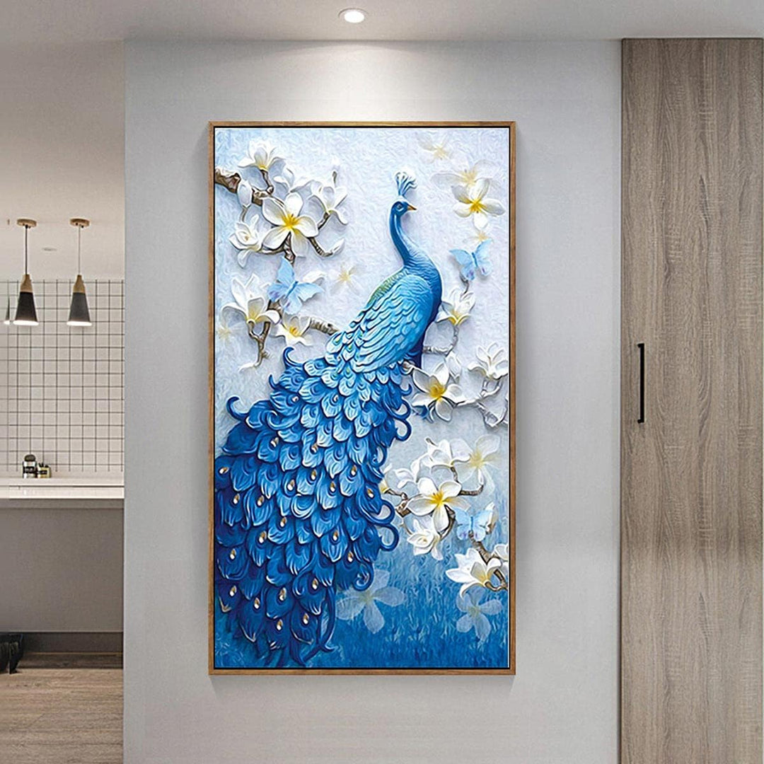 Instarry 5D Diamond Painting Full Gross Pfau Wall Decoration (50x82 cm), 50x82 cm