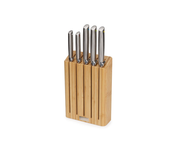 Joseph Joseph Elevate Küchenmesser 5-teilig. Set, Japanische Edelstahl Scharfe Messerset, mit Bambus