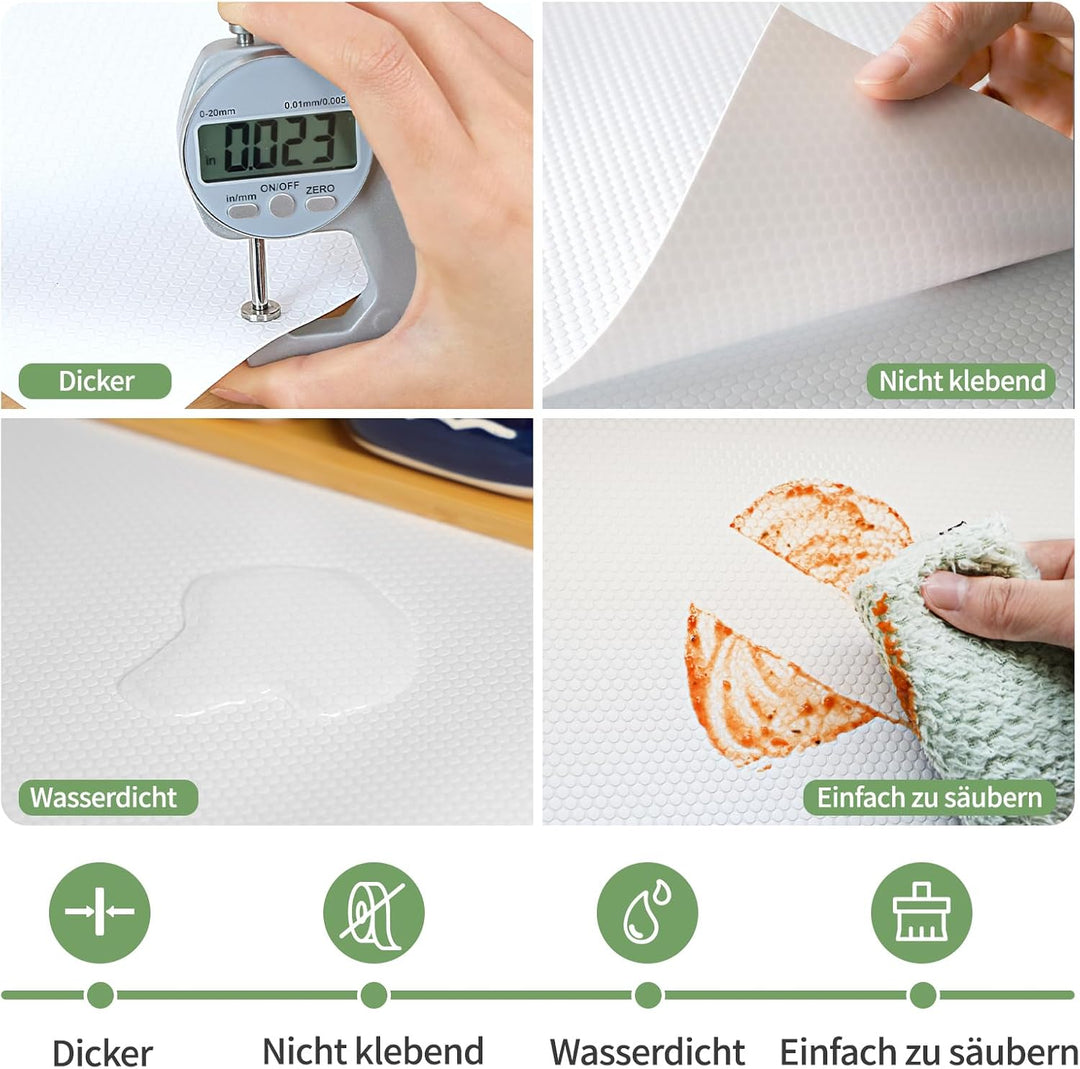 wohomuke Schubladenmatte 40x600cm küche Matte für schubladen schubladeneinlage zuschneidbar Eva Kühl