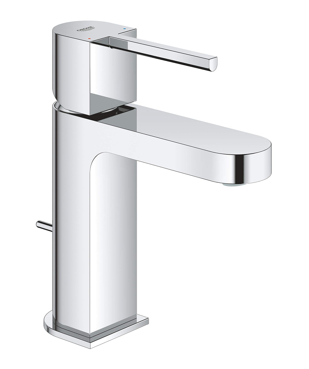 GROHE Plus | Badarmaturen - Einhand-Waschtischbatterie, S-Size | chrom | Zugstangen-Ablaufgarnitur |