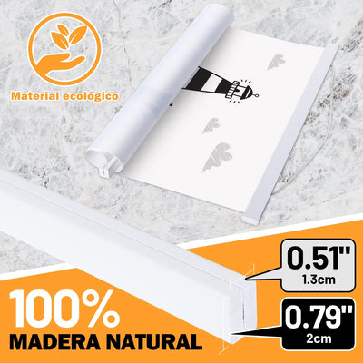 Benjia Magnetisch Posterschiene, Magnet Magnetische A0 Posterrahmen Holz Posterleiste Posterhänger f