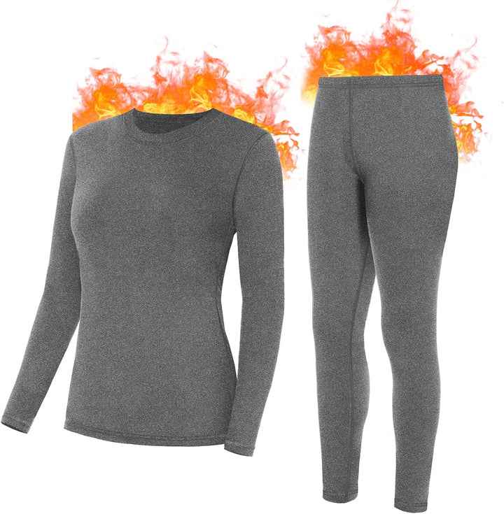 SIHOHAN Damen Thermounterwäsche Set, Warme Unterwäsche gefütterte Long Johns für Damen, Winter Therm