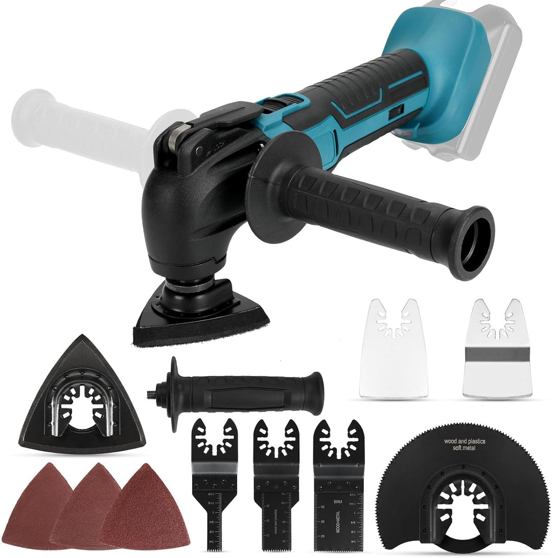 Akku Multifunktionswerkzeug für Makita Akku 18V Li-Ion, 500W Bürstenlos Motor Oszillationswerkzeug S