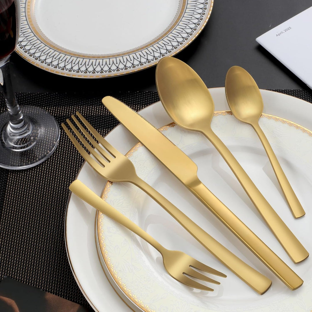 Pleafind Besteck Set, 30 teilig Besteck Set für 6 Personen, hochwertiges Besteck aus Edelstahl, Essb