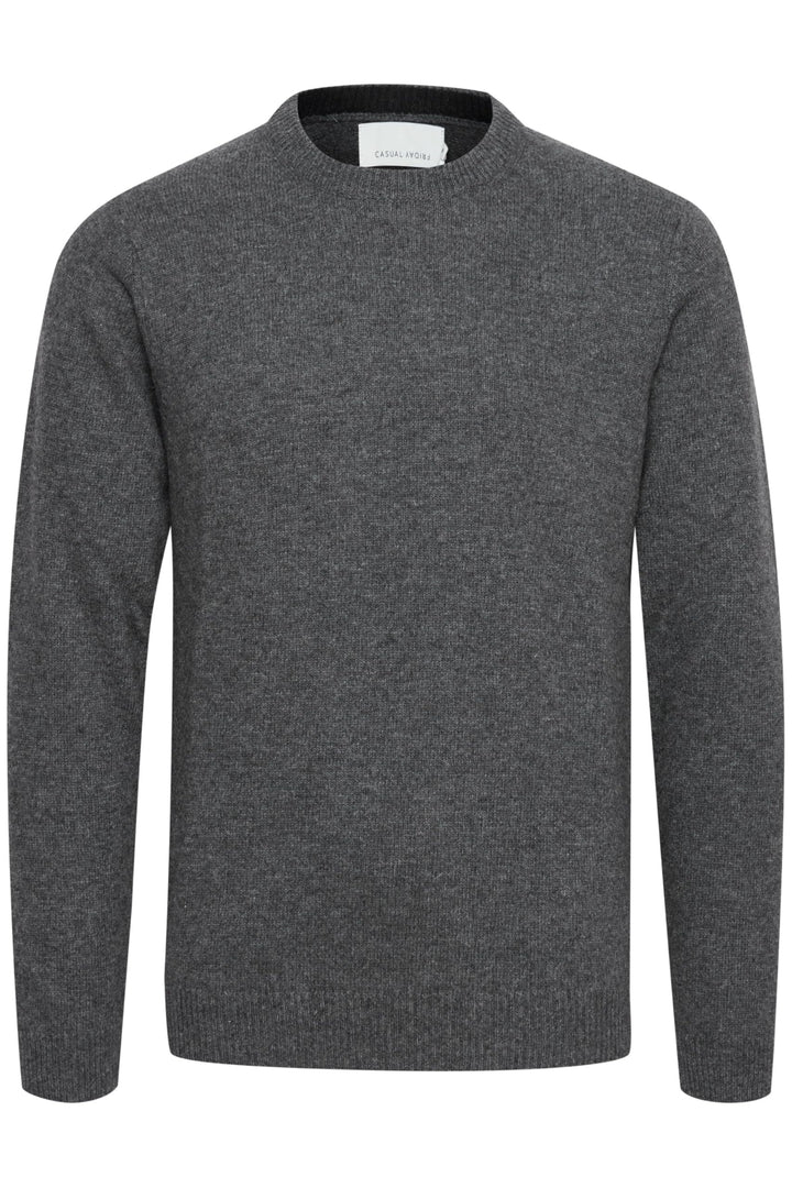 CASUAL FRIDAY Herren Karl Crew Neck Bounty Knit Pullover XL Pewter Mix (50817), XL Pewter Mix (50817