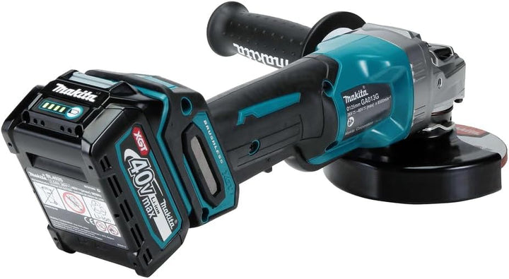 Makita GA016GM201 Akku-Winkelschleifer 40V max. / 4,0 Ah, 2 Akkus + Ladegerät im MAKPAC, Petrol mit