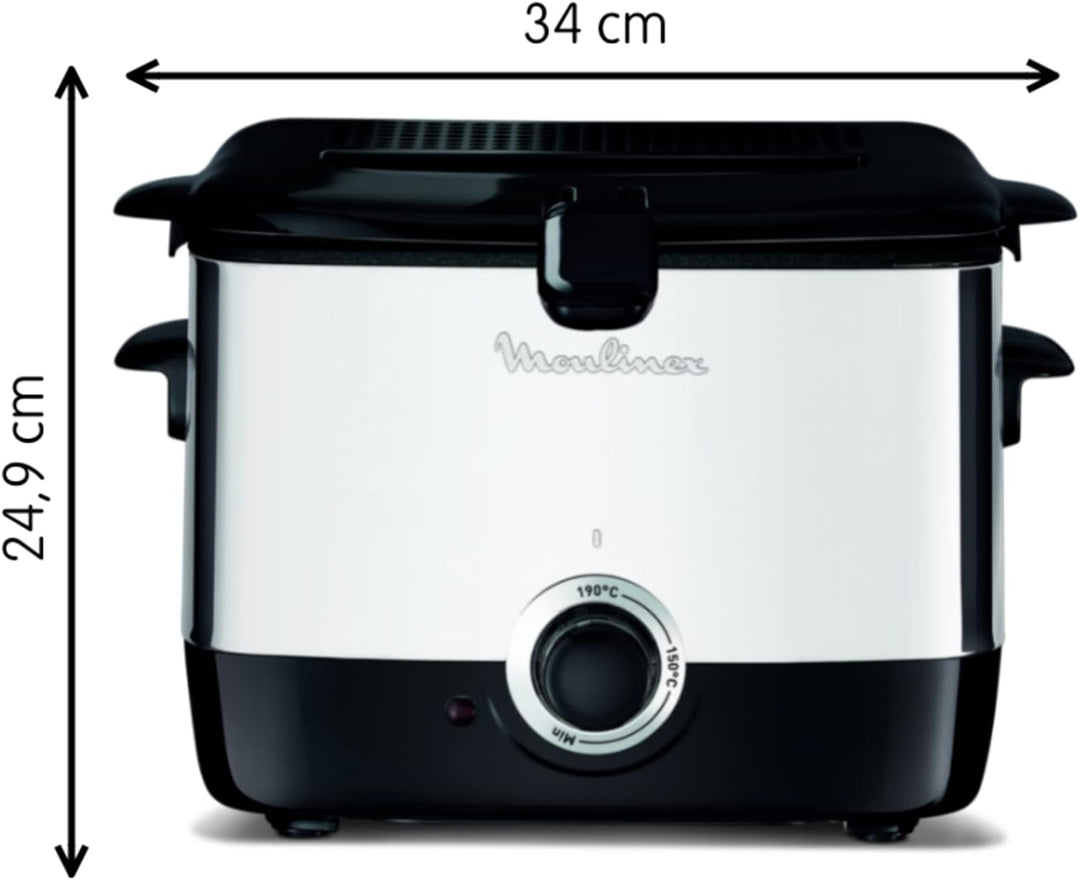Moulinex AF220010 AF 2200 Mini 1 L, Edelstahl rostfrei, Kunststoff, 1 Liter, Silber Metallic