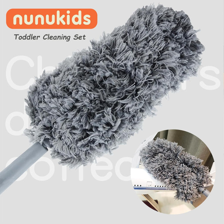 nunukids Kinder Putzset Fantastisches Kinderbesen Set mit Wischmop und Kehrset das ideal für Kinder