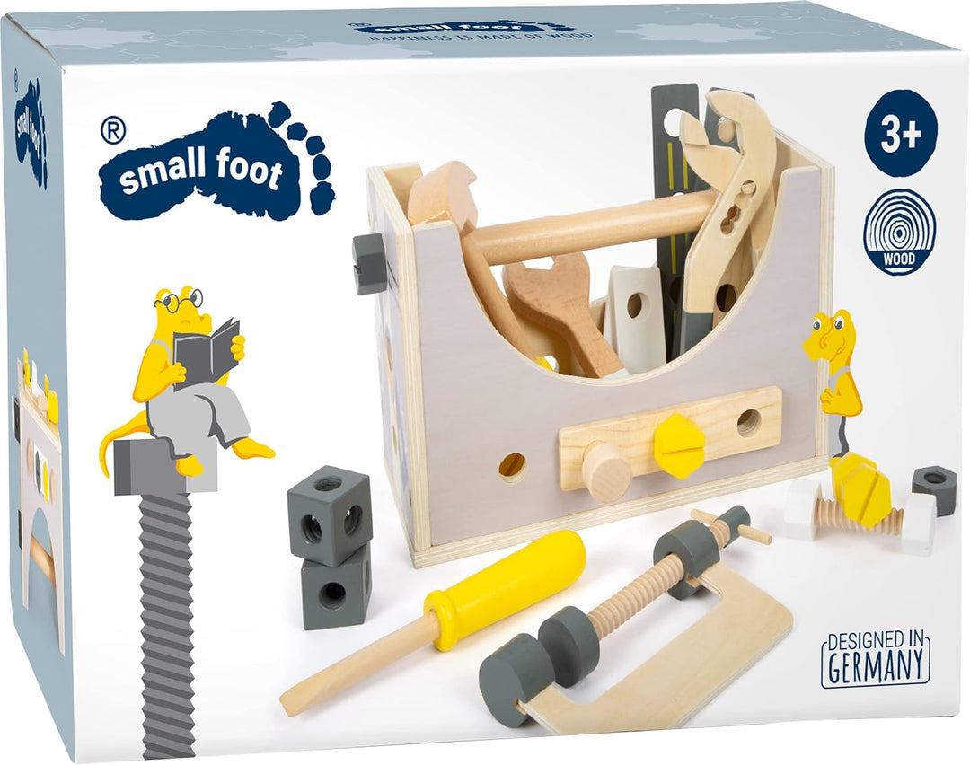 small foot Werkzeugkasten 2in1 "Miniwob" aus Holz, auch als Werkbank nutzbar, mit Kinderwerkzeugen,