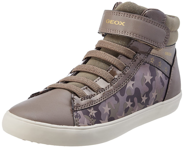 Geox Mädchen J Gisli Girl A Sneakers 27 EU Smoke Grey Platinum, 27 EU Smoke Grey Platinum