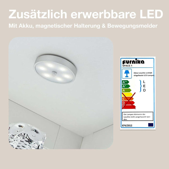 K-Möbel Hängevitrine Glas in Alu/Silber (80x60x25 cm) mit 2 höhenverstellbaren Glasböden - Modellaut