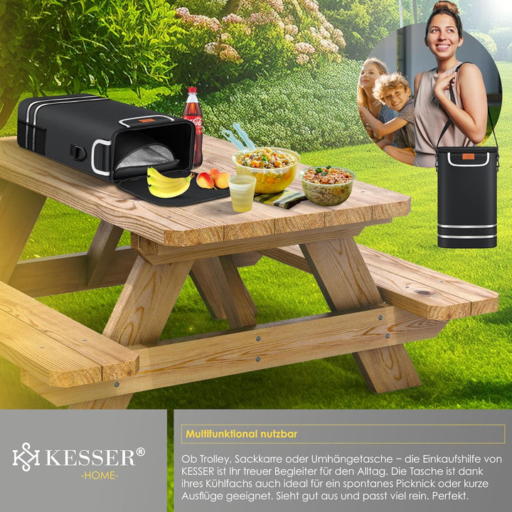 KESSER® Einkaufstrolley Treppensteiger mit Kühlfach klappbar mit 56L Kapazität und belastbar bis 50k