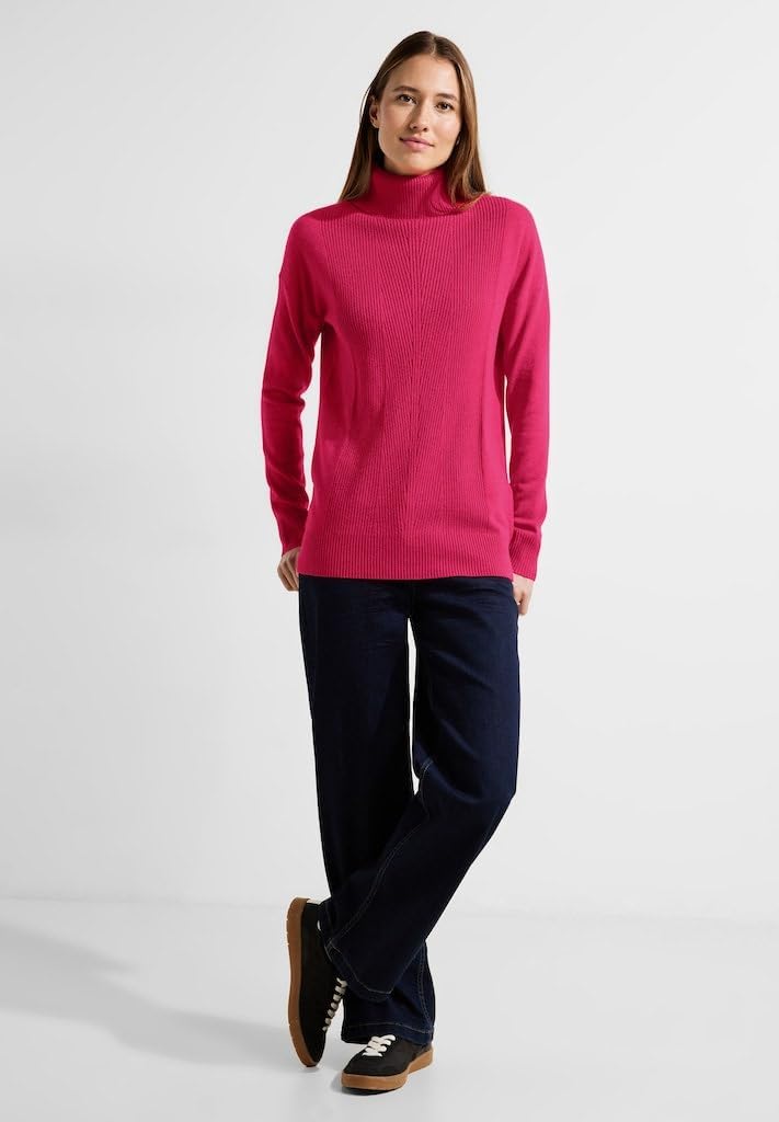 Cecil Damen Softer Rollkragenpullover XL Rosa, XL Rosa