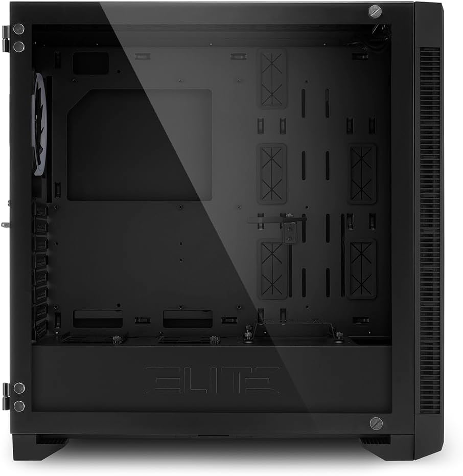 Sharkoon Elite Shark CA200M, PC-Gehäuse, ARGB, 8-Fach RGB-Steuerung, klassischer und vertikaler Graf