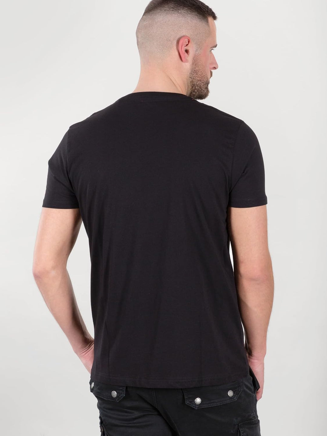 Alpha Industries Herren NASA Reflective T T-Shirt (1er Pack) XXS Schwarz, XXS Schwarz