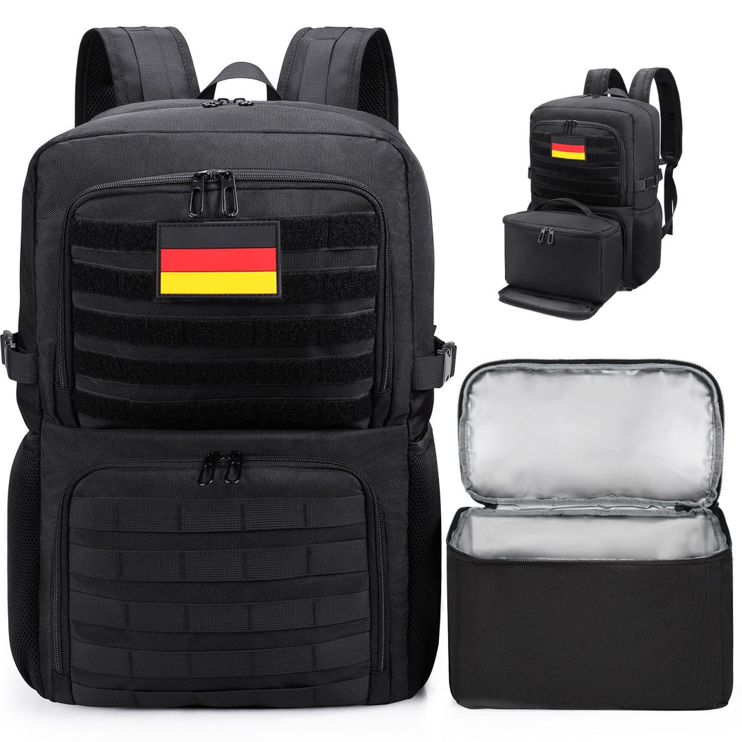 BERTASCHE Lunch Rucksack, Laptop Rucksack mit Kühltasche für 15,6 Zoll, 2-IN-1 Rucksack Herren für A