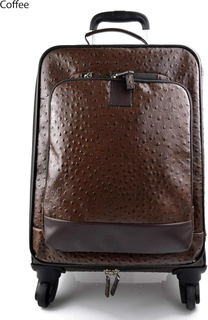 Leder reisekoffer troller kaffee leder reisetasche manner damen mit griff leder tasche reise tasche