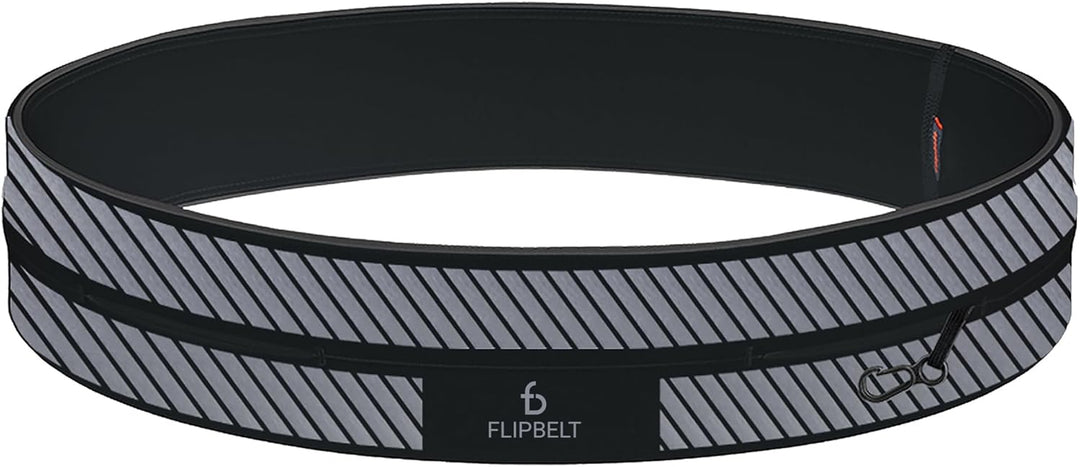 FlipBelt - USA Original Patent, USA Design, USA Versand, USA Garantie XS Reflektierendes Schwarz, XS