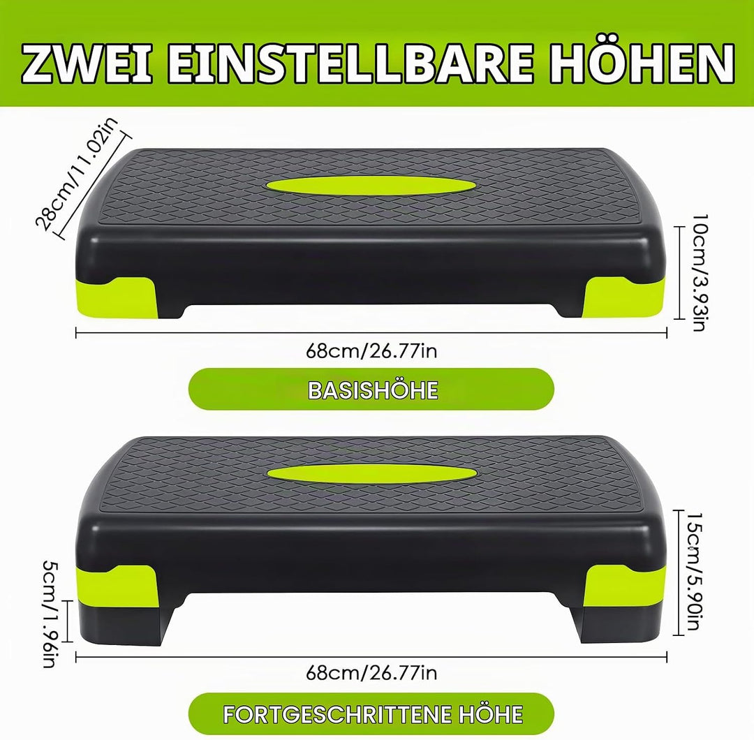 Aerobic Steppbrett,Stepper für Zuhause,Rutschfestes Trainingsgerät für Cardio, Fitness,Höhenverstell