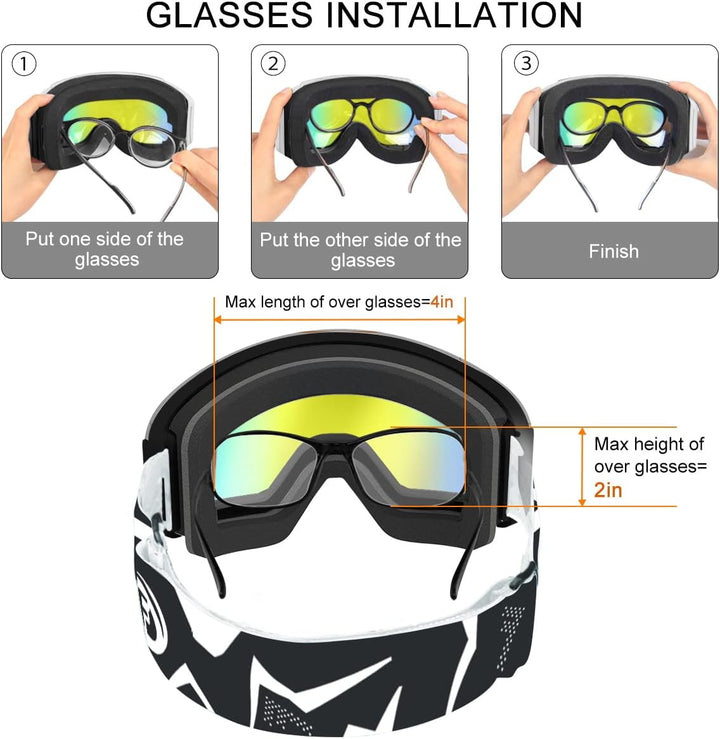 Findway Kinder Skibrille, Ski Goggles Snowboardbrille für Kinder Jungen Mädchen Alter 3 4 5 6 7 8, m