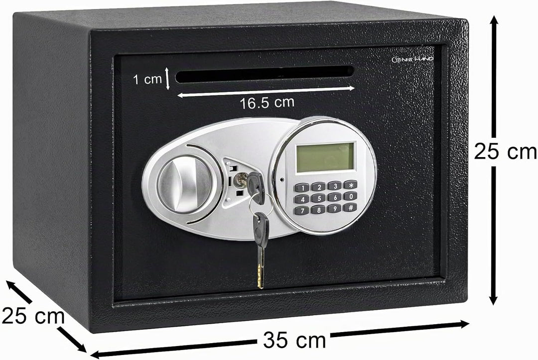 Genie Hand – Elektronischer Tresor Safe mit Einwurfschlitz – B-Klasse-Schloss – Anti-Bounce-Technolo