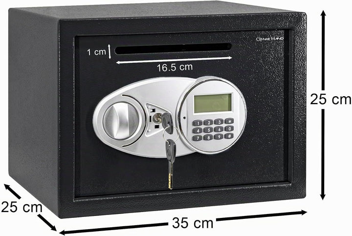 Genie Hand – Elektronischer Tresor Safe mit Einwurfschlitz – B-Klasse-Schloss – Anti-Bounce-Technolo