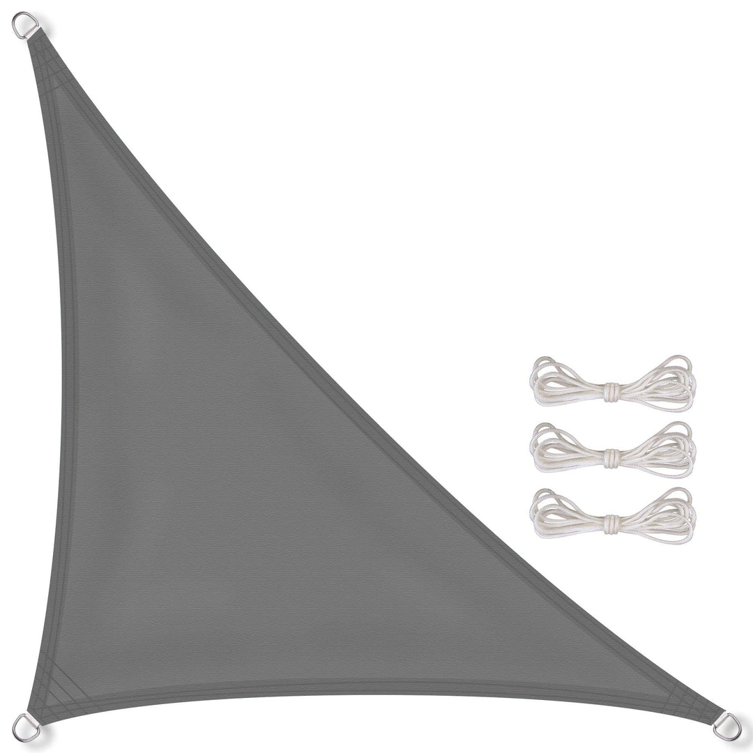 CelinaSun Sonnensegel wasserabweisend PES Dreieck rechtwinklig 4,2x4,2x6m anthrazit UPF 50+ Premium