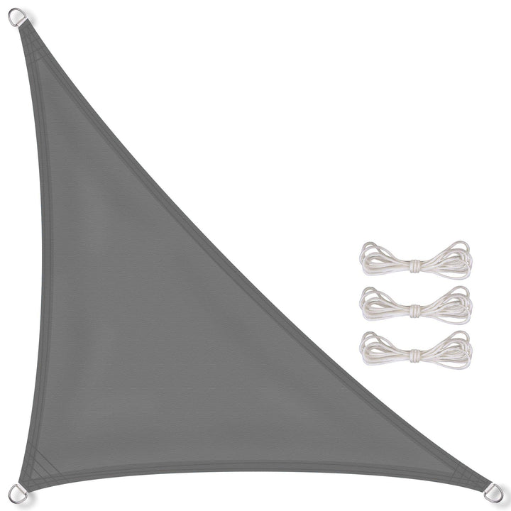 CelinaSun Sonnensegel wasserabweisend PES Dreieck rechtwinklig 4,2x4,2x6m anthrazit UPF 50+ Premium