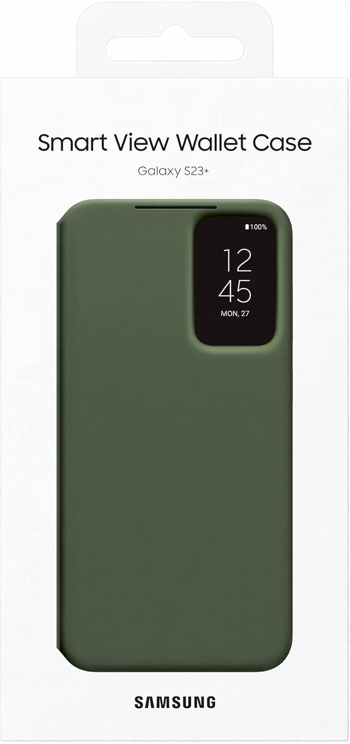 Samsung Smart View Wallet Smartphone Case EF-ZS916 für Galaxy S23+, Handy-Hülle, Kartenfach, Sichtfe