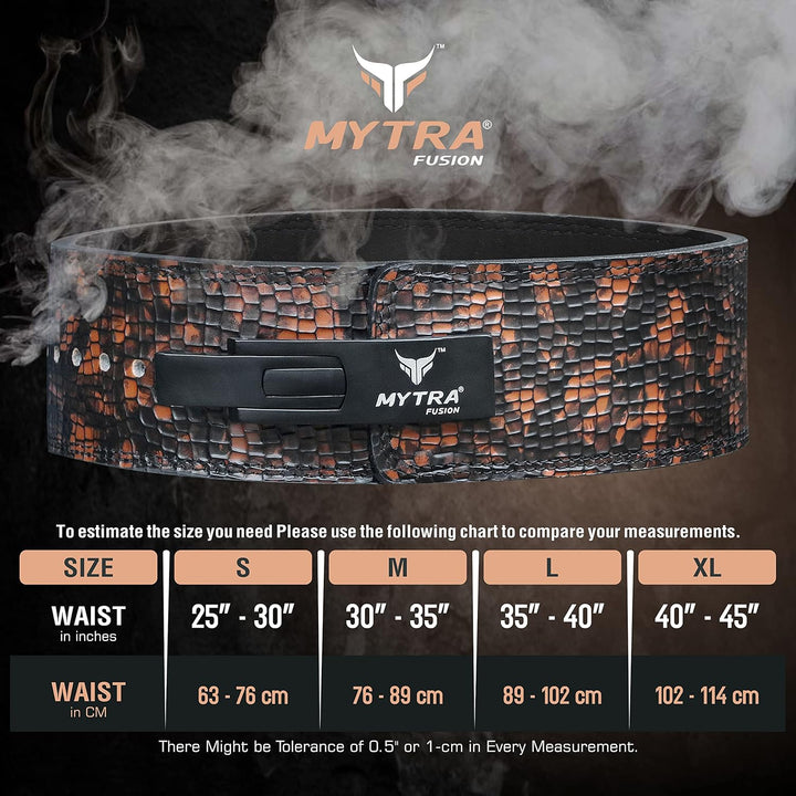 Mytra Fusion Gewichtshebergürtel Echtes Leder Hebegürtel Mit Hebel gewichthebergürtel herren &amp; Fraue