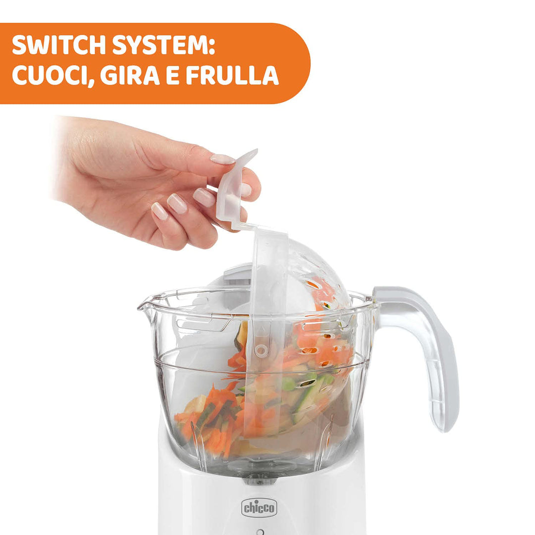 Chicco Easy Meal Mahlzeitenkocher, Multifunktions Babynahrungszubereiter für die Entwöhnung, Mixer u