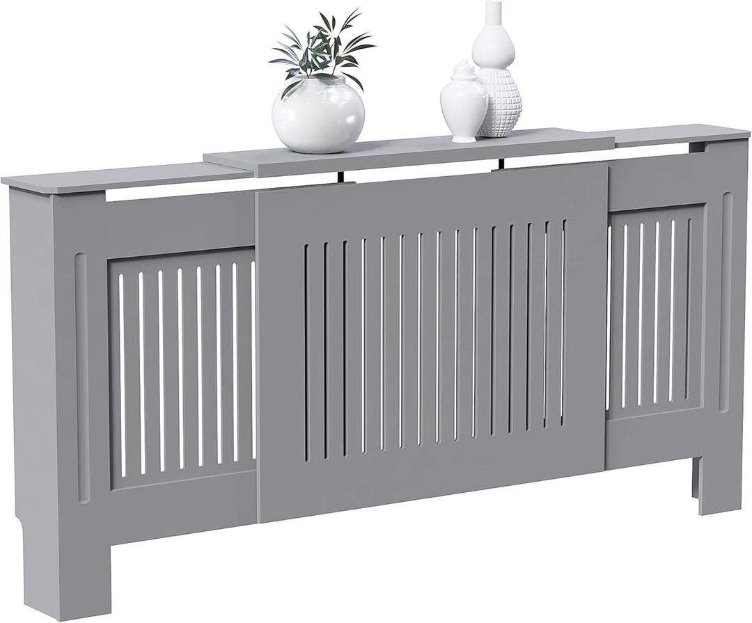 Vida Designs heizkörperabdeckung, Holzwerkstoff, Grau, Einstellbar Grau Einstellbar, Grau Einstellba