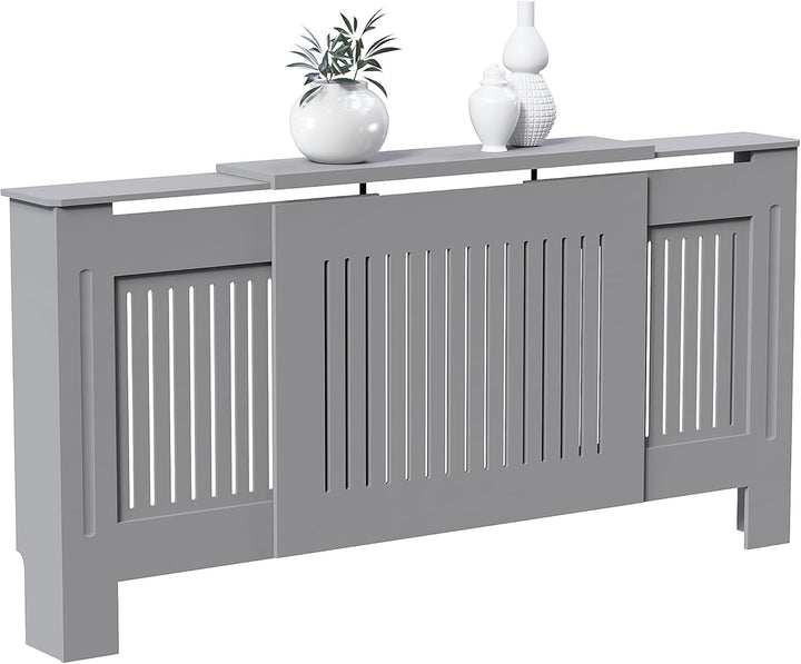 Vida Designs heizkörperabdeckung, Holzwerkstoff, Grau, Einstellbar Grau Einstellbar, Grau Einstellba