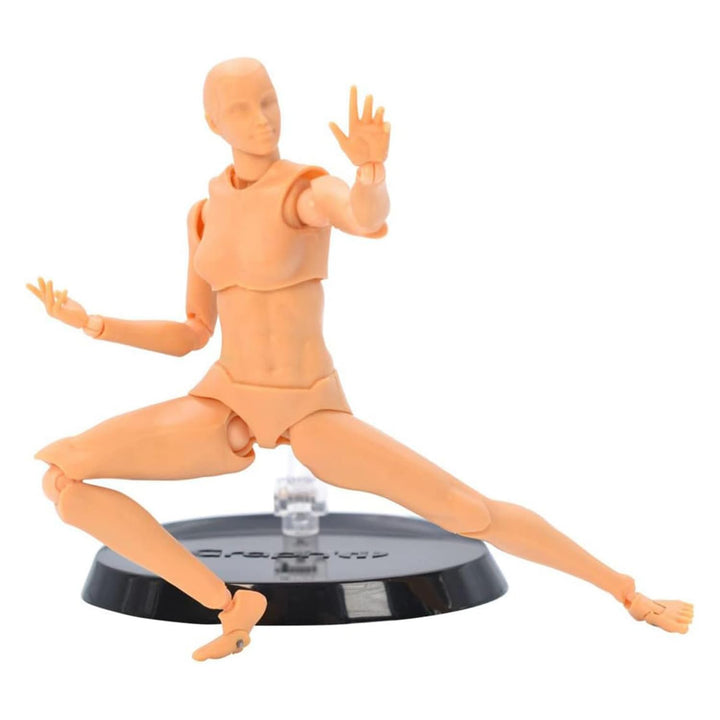 GRAPH'IT GI00235 MISS 2.0 Figur, beweglich zum Zeichnen, PVC, Hautfarben, 15 cm