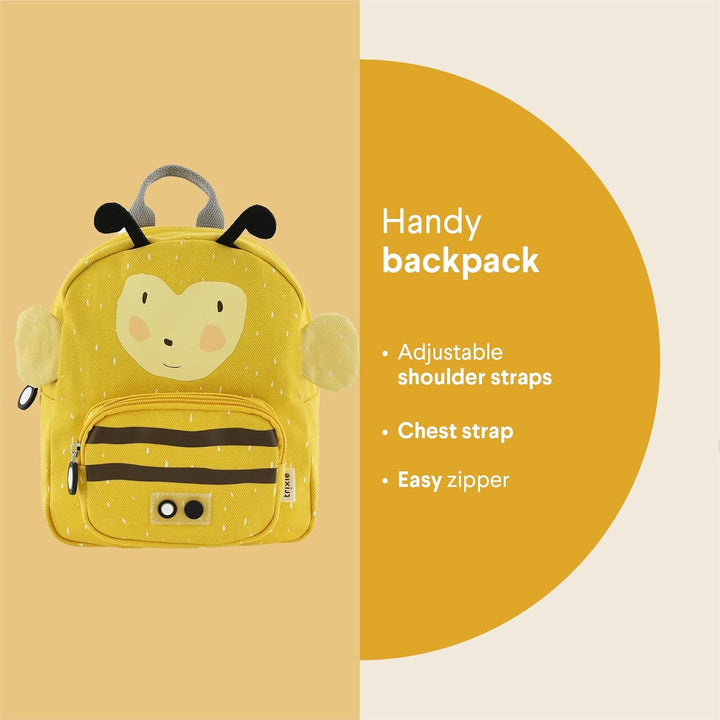 Trixie Rucksack - Rucksack für Kind - für Jungen und Mädchen - Kleiner Turnbeutel Gelb Mrs. Bumblebe
