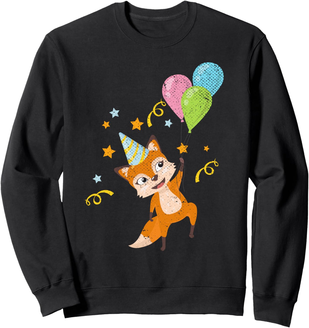 Geburtstags Party Wald Tier Waldbewohner Natur Fuchs Sweatshirt