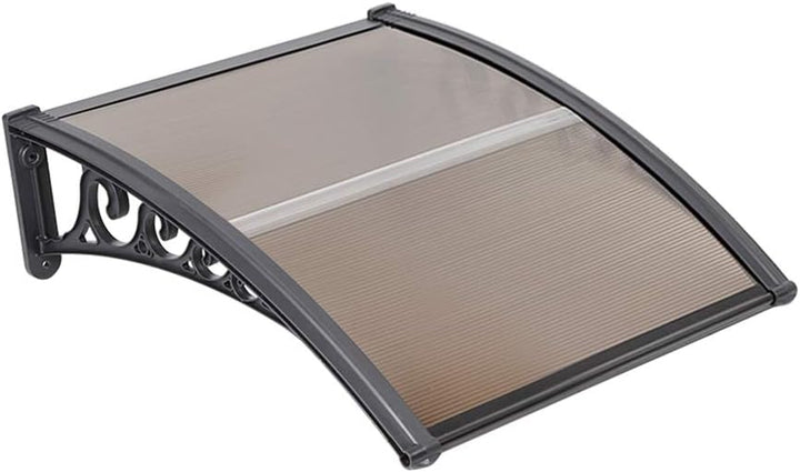 Vordach für Haustür, Überdachung Haustür aus Aluminium und Kompletten Polycarbonat-Hohlkammerplatte,