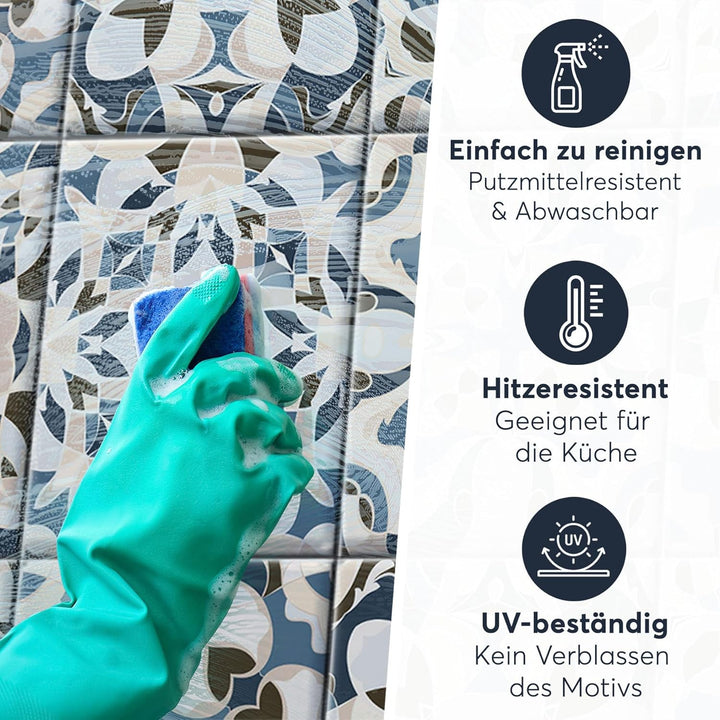 CREATISTO Mosaik Klebefliesen Stickerfliesen Fliesenfolie - Klebefolie Aufkleber für Wand-Fliesen I