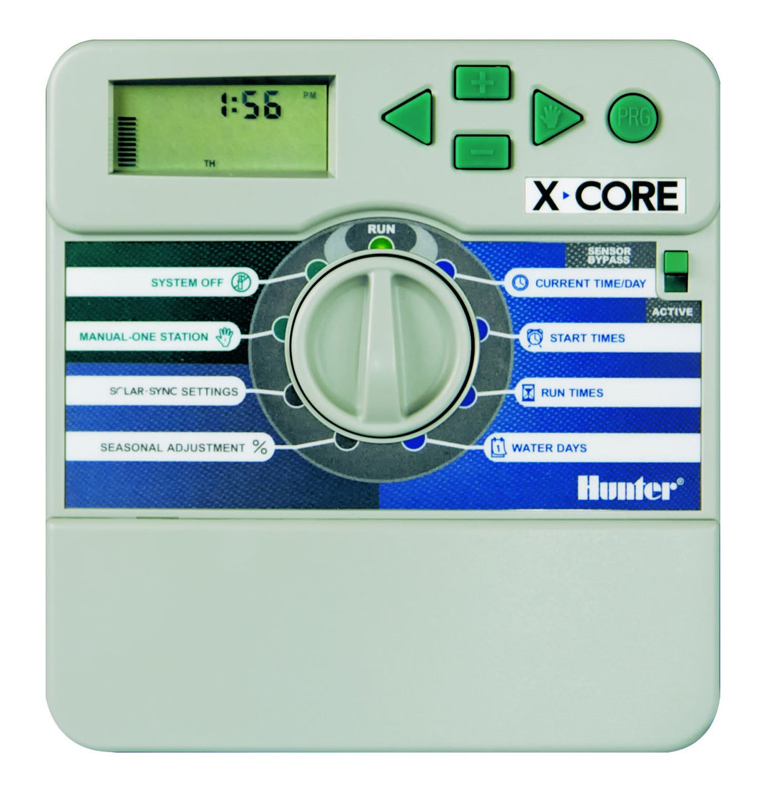 HUNTER xc-401i – Programmierer Bewässerung auf Batterien, 4 Jahreszeiten, für Innen