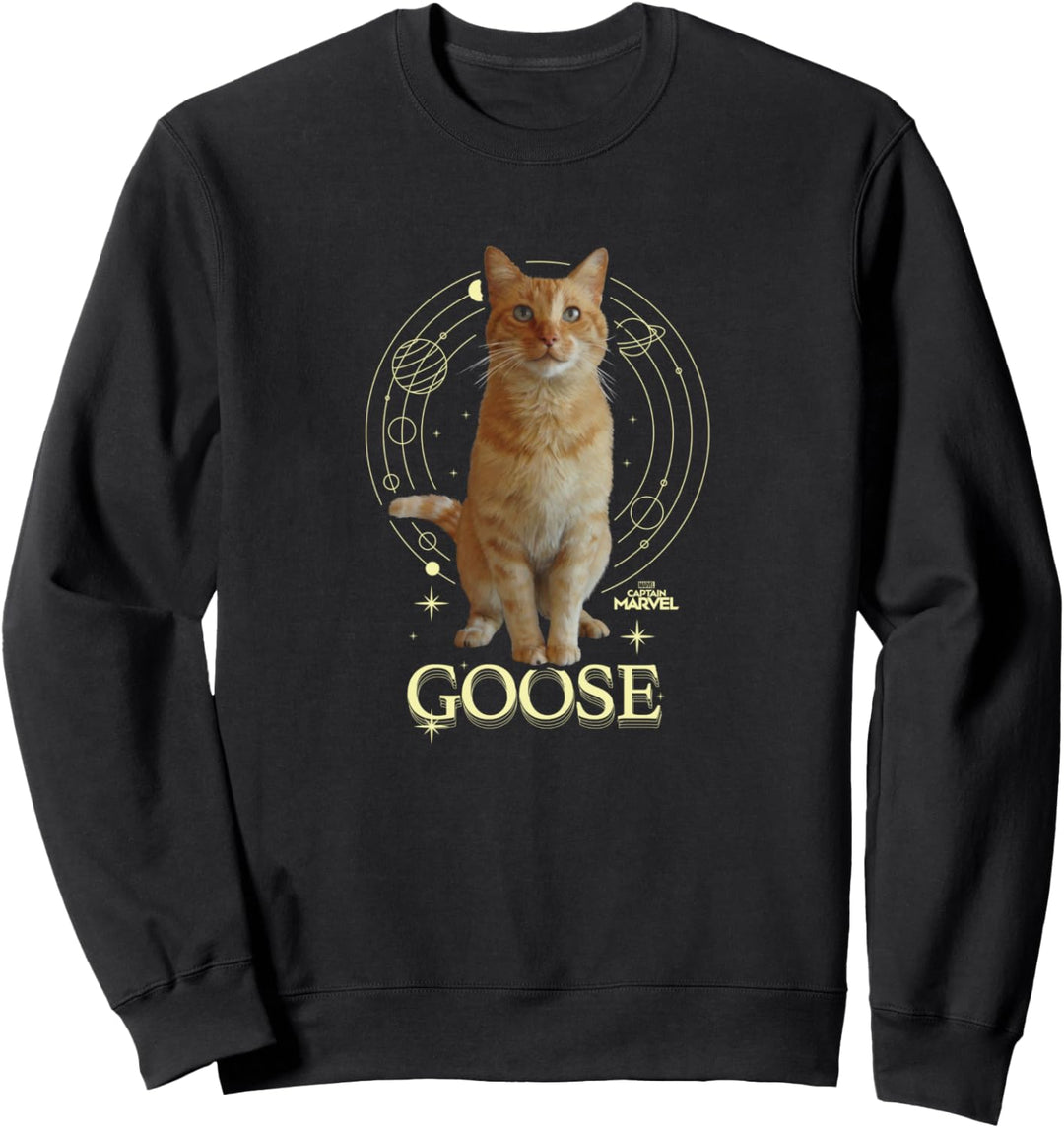 Captain Marvel Goose Yellow Celestial Portrait Sweatshirt