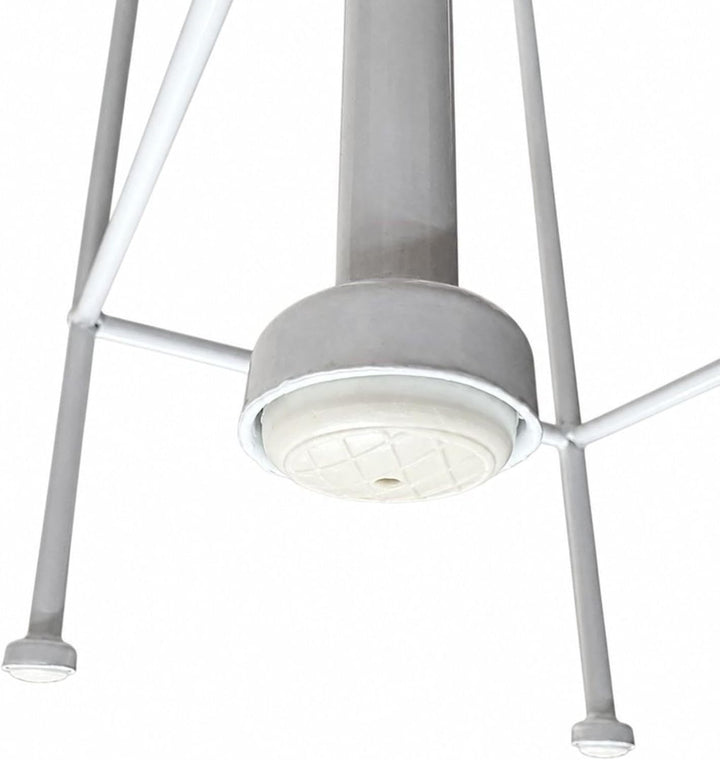 DanDiBo Blumenhocker Weiss Metall Eckig 70-50 cm Blumenständer 96314 Beistelltisch Blumensäule Moder