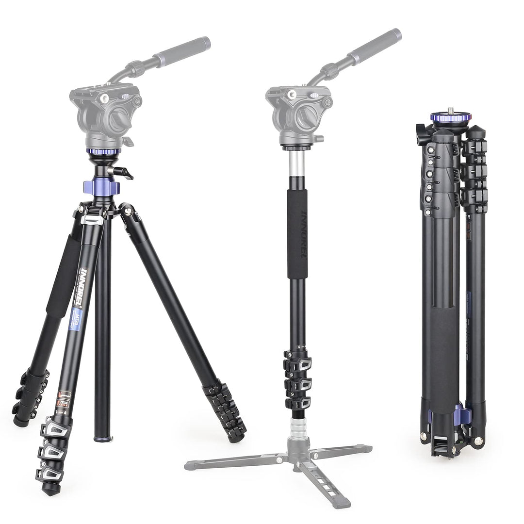 INNOREL MT70 Professionelles, multifunktionales, kompaktes Videostativ mit Fast Flip Buckle 360-Grad