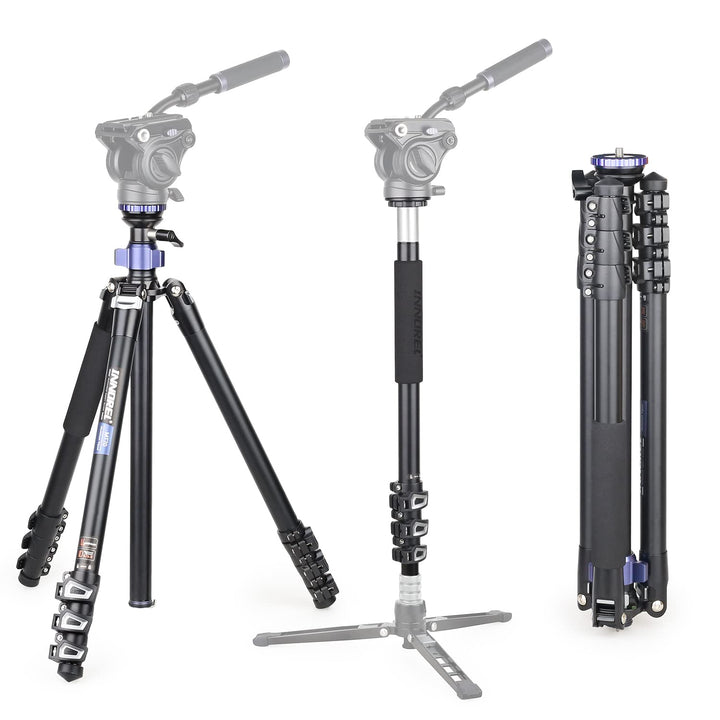 INNOREL MT70 Professionelles, multifunktionales, kompaktes Videostativ mit Fast Flip Buckle 360-Grad