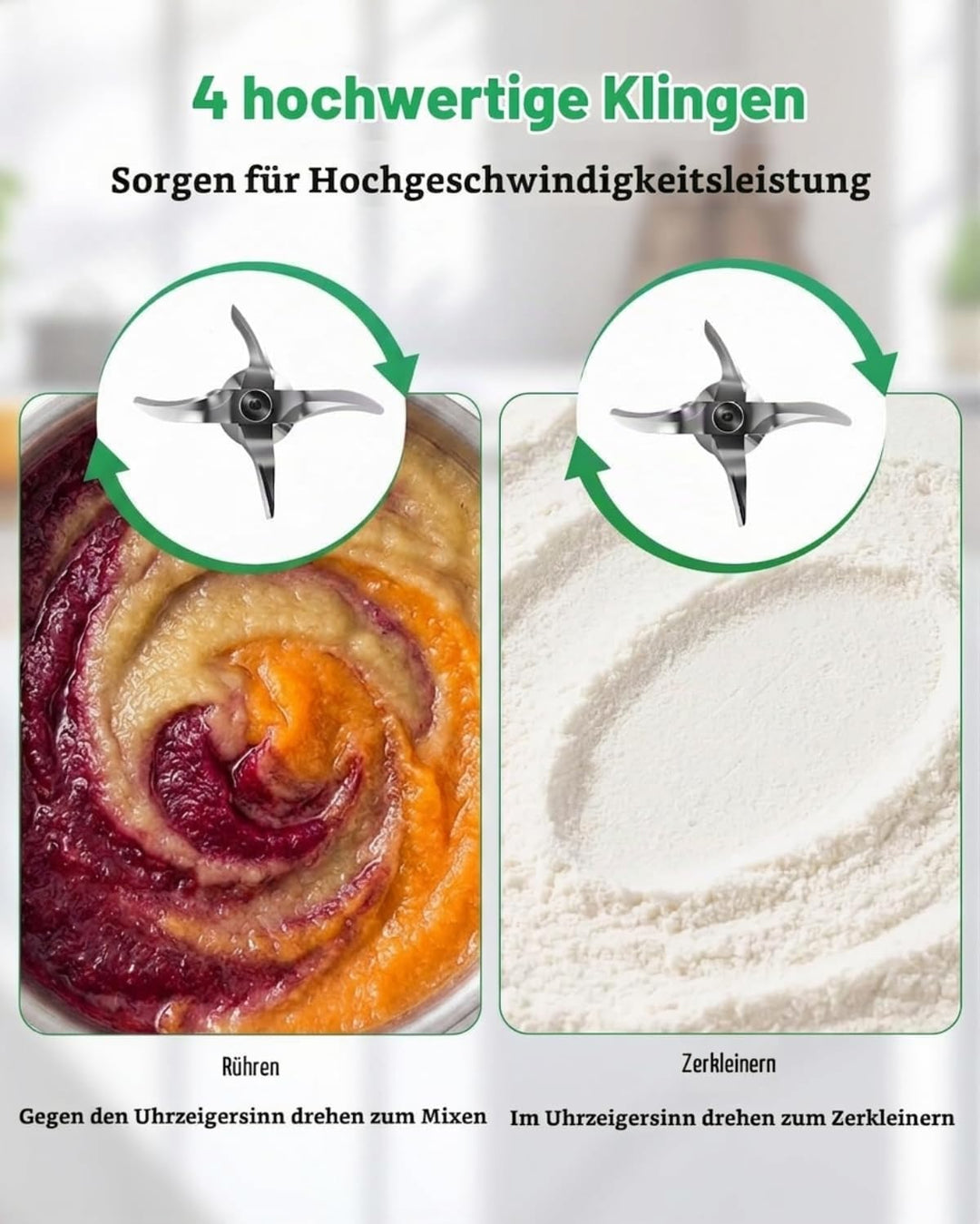 Ersatzmesser für Thermomix TM5 und TM6, Hochwertiges Edelstahl Mixmesser, Perfekt für Zerkleinern, R