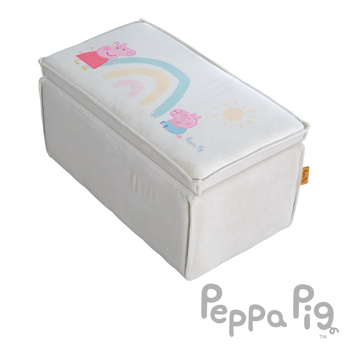 roba Kinderbank im Peppa Pig Design - Sitzhocker mit Stauraum für Jungen &amp; Mädchen ab 18 Monaten - B