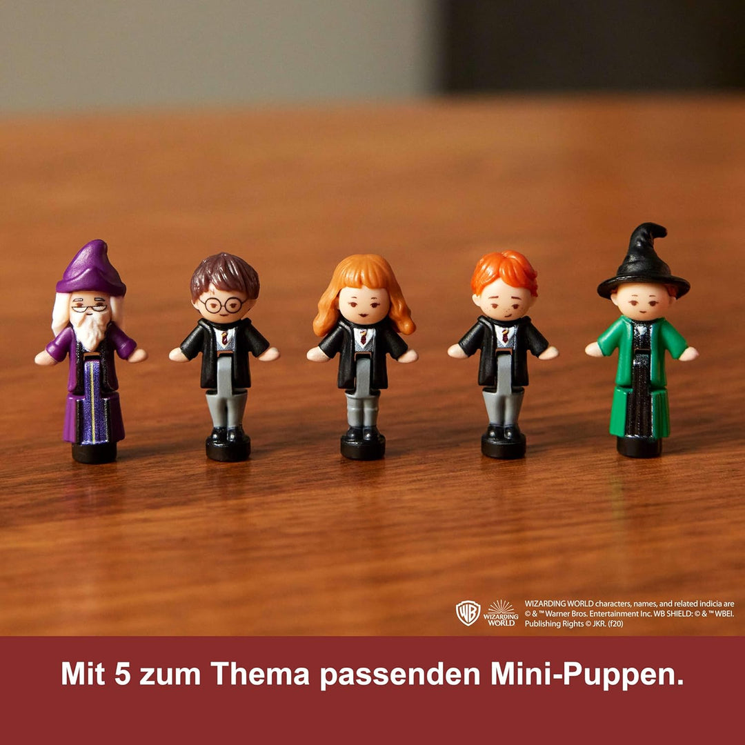 Polly Pocket Sammler-Spielset, Harry Potter-Schatulle mit 5 Puppen und 11 Zubehörteilen, HRD56 Harry