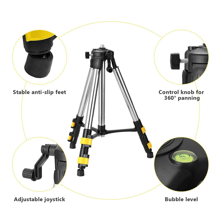 Stativ Laser Professional, 50-120 cm Baustativ Stützen Höhenverstellbar Laser Sativ mit 5/8"-11 Auss