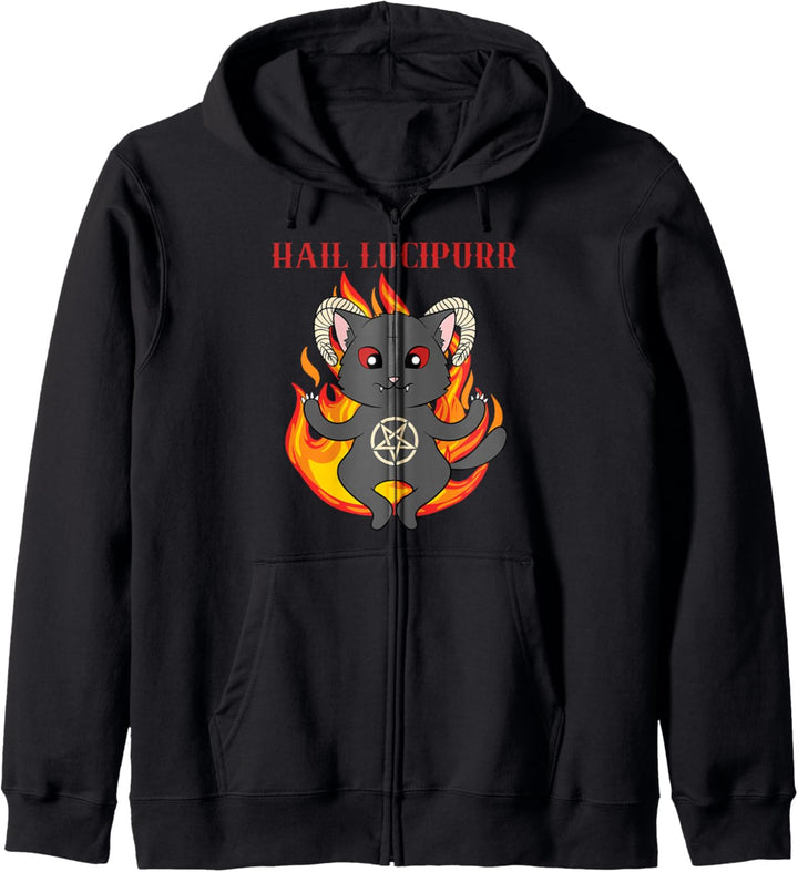 Ave Lucipurr Heavy Metal Satan Lucipurr Kapuzenjacke