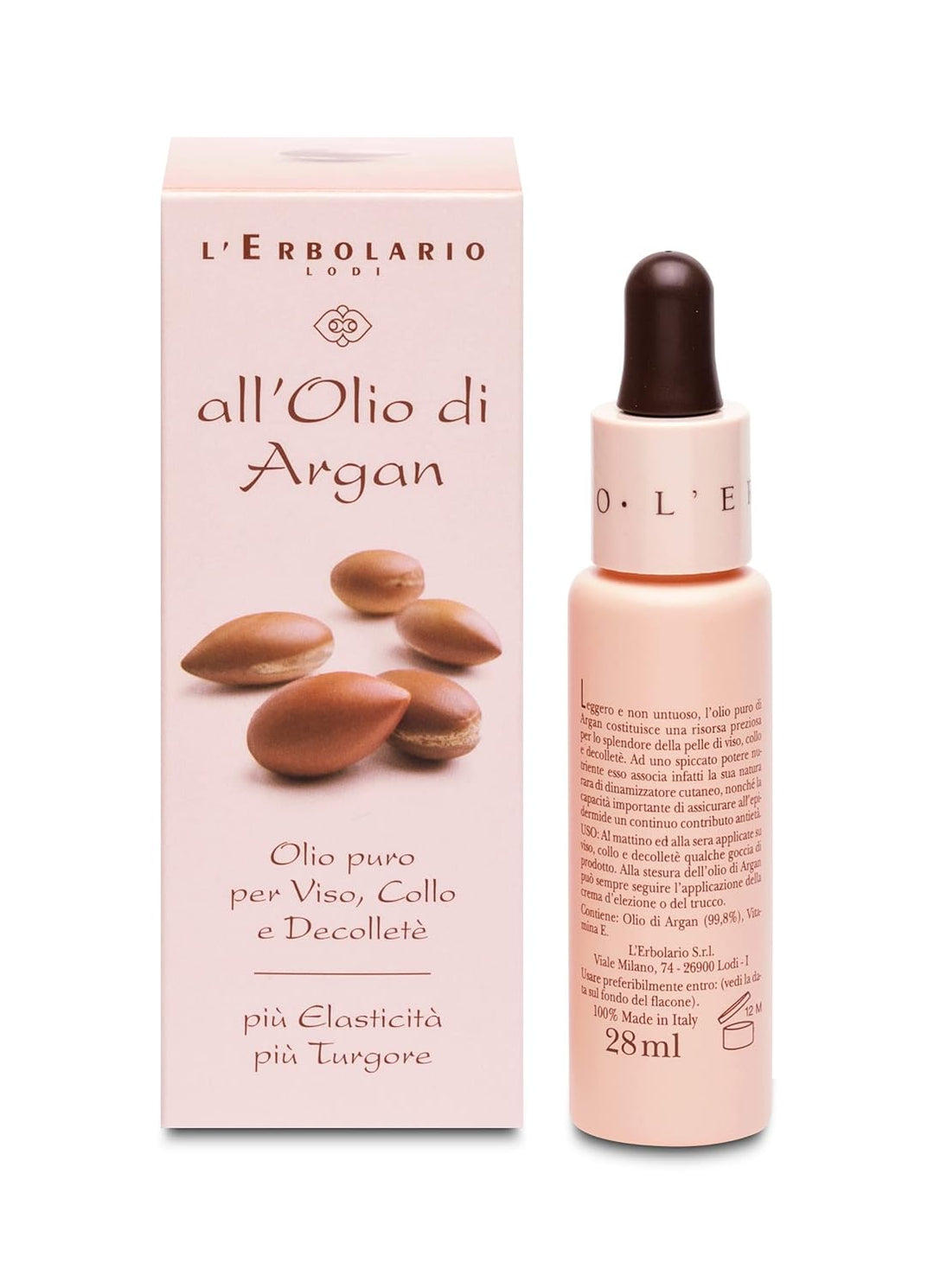 L'Erbolario Arganöl (Rein) für Gesicht, Hals und Dekolleté, 1er Pack (1 x 28 ml)
