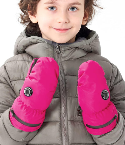 AROMA SEASON Beheizbare Handschuhe Kinder Baby mit Akku | Beheizte Kinderhandschuhe Fäustlinge für K
